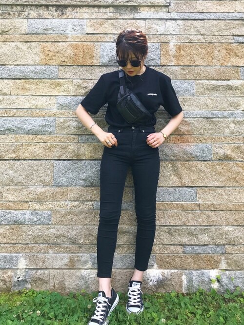 50 パタゴニア Tシャツ コーデ 黒 人気のファッションスタイル
