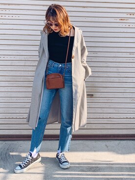 「平成最後のWEARISTAセンバツ」｜「アイテム（チェスターコート）」を使った、Hiromiiiさん（レディース・158cm）の春コーディネート