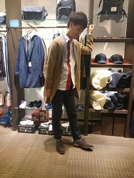 「ユニオンステーション」｜「アイテム（ブーツ）」を使った、ユニオンステーション　流山おおたかの森S・Cさん（メンズ・170cm）の冬コーディネート