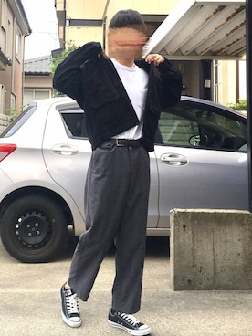 「アイテム（カバーオール）」を使った、サンさん（メンズ・178cm・10代）の春コーディネート