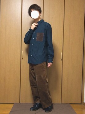 「Samansa Mos2（サマンサ モスモス）のアイテム（パンツ）」を使った、SENさん（メンズ・173cm）の秋コーディネート
