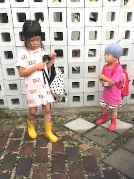 「SELECT.（セレクト）のアイテム（ワンピース/ドレス）」を使った、よつばと葉さん（キッズ・100cm）の夏コーディネート