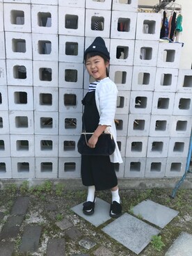 「CIAOPANIC（チャオパニック）のアイテム（シューズ）」を使った、よつばと葉さん（キッズ・100cm）の春コーディネート