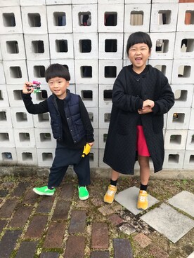 「SELECT.（セレクト）のアイテム」を使った、よつばと葉さん（キッズ・100cm）の冬コーディネート