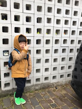 「Smoothy（スムージー）のアイテム（ジャケット/アウター）」を使った、よつばと葉さん（キッズ・100cm）の冬コーディネート