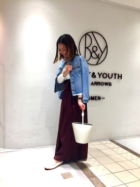 「RED CARD TOKYO（レッドカード）のアイテム（ジャケット/アウター）」を使った、Mayu Yokouchiさん（レディース・162cm）の冬コーディネート