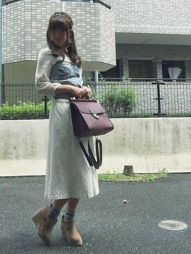 「Ungrid（アングリッド）のアイテム（その他トップス）」を使った、Saya Miharaさん（レディース・153cm）の春コーディネート