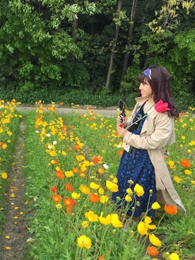 「ピクニック」｜「アイテム（PC・スマホグッズ/家電）」を使った、Saya Miharaさん（レディース・153cm）の春コーディネート