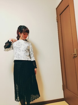 「ISBIT（アイズビット）のアイテム（トップス）」を使った、Saya Miharaさん（レディース・153cm）の春コーディネート