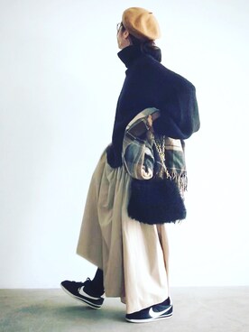 「coca（coca）（コカ）のアイテム（ハンチング/ベレー帽）」を使った、coco@さん（レディース・162cm）の春コーディネート