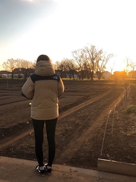 「THE NORTH FACE（ザノースフェイス）のTHE NORTH FACE/ザ ノース フェイス　Baltro Light Jacket/バルトロライトジャケット（ダウンジャケット/コート、ベージュ系）」を使った、ねぎさん（レディース・160cm）の冬コーディネート