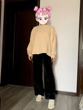 「SEVENDAYS=SUNDAY（セブンデイズサンデイ）のアイテム（パーカー）」を使った、阿莲Jessicaさん（レディース・158cm）の秋コーディネート