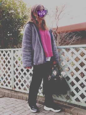 「ROXY（ロキシー）のアイテム（ジャケット/アウター）」を使った、kyonさん（レディース・157cm）の冬コーディネート