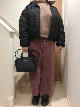「アベイル」｜「アイテム（スウェット）」を使った、あんちゃんさん（レディース・170cm）の冬コーディネート