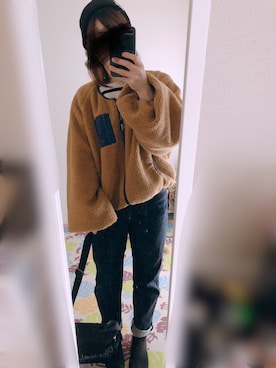 「アベイル」｜「アイテム（ブルゾン）」を使った、てらさん（レディース・159cm）の冬コーディネート