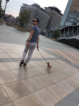 「ALTERNATIVE APPAREL（オルタナティブアパレル）のアイテム」を使った、のりのりおさん（メンズ・175cm）の夏コーディネート