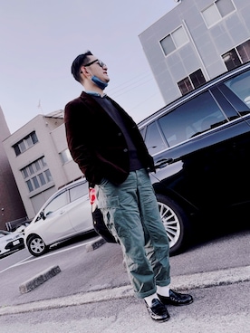 「ANATOMICA（アナトミカ）のアイテム（テーラードジャケット）」を使った、のりのりおさん（メンズ・175cm）の冬コーディネート