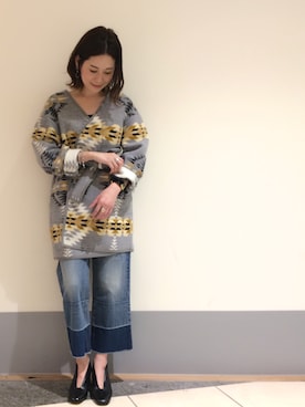 「PENDLETON（ペンドルトン）のアイテム（ジャケット/アウター）」を使った、あかいけまいさん（レディース・157cm）の秋コーディネート