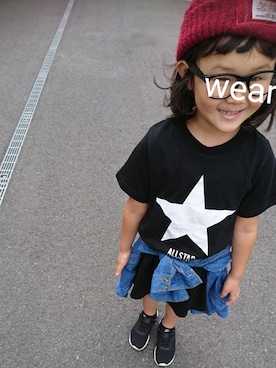「CONVERSE（コンバース）のアイテム（ワンピース/ドレス）」を使った、maiiii227さん（キッズ・120cm）の冬コーディネート