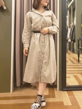 お が た し ほ 。さん（レディース・158cm）の秋コーディネート