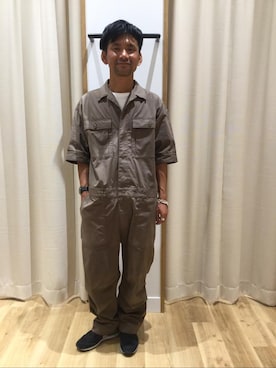 「coen（コーエン）のアイテム（オールインワン・サロペット）」を使った、sugisugimotoさん（メンズ・170cm）の夏コーディネート