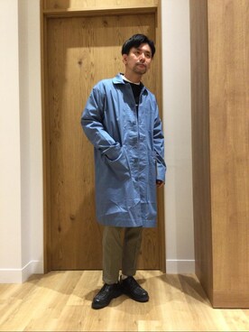 sugisugimoto使用「coen（TRチェックストレッチイージーパンツ#）」的時尚穿搭