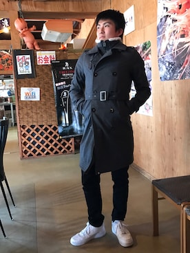「NIKE（ナイキ）のアイテム（スニーカー、ホワイト系）」を使った、takahashi さん（メンズ）の春コーディネート