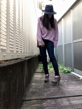 「YEVS（イーブス）のアイテム（シューズ）」を使った、kana9さん（レディース・157cm）の冬コーディネート
