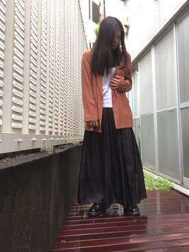 「KBF+（ケービーエフプラス）のアイテム（ジャケット/アウター）」を使った、kana9さん（レディース・157cm）の春コーディネート