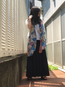 「DHOLIC（ディーホリック）のアイテム（ファッション雑貨）」を使った、kana9さん（レディース・157cm）の夏コーディネート