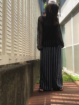 「あみあみニット」｜kana9さん（レディース・157cm）の夏コーディネート