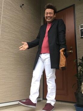 「ニコアンド」｜「アイテム（財布/小物）」を使った、高野君さん（メンズ・175cm）の秋コーディネート