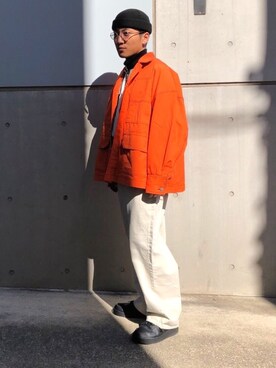 デニムジャケット オレンジ系 を使った 古着 のメンズコーディネート一覧 Wear