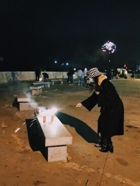 「Yohji Yamamoto（ヨウジヤマモト）のアイテム（ピーコート）」を使った、Idan_zさん（レディース・166cm）の冬コーディネート
