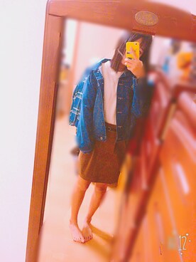 「CLOSE-UP（クローズアップ）のアイテム（ジャケット/アウター）」を使った、ぱるむ。さん（レディース・161cm）の秋コーディネート