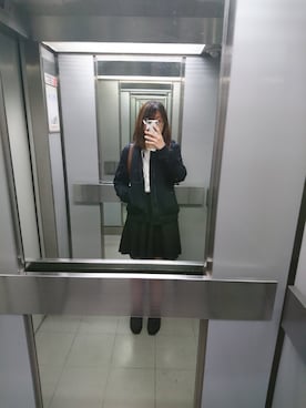 「RAGEBLUE（レイジブルー）のアイテム（MA-1）」を使った、allisonさん（レディース・165cm）の冬コーディネート