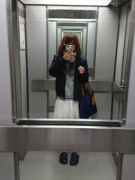 「RAGEBLUE（レイジブルー）のアイテム（MA-1）」を使った、allisonさん（レディース・165cm）の冬コーディネート