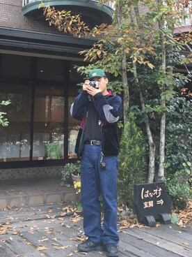 「korean」｜「アイテム（ナイロンジャケット）」を使った、HHYS_404H0Tさん（メンズ・176cm）の秋コーディネート