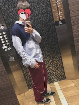 「UNDERCOVER（アンダーカバー）のアイテム（財布/小物）」を使った、れいちぇるさん（メンズ・173cm）の春コーディネート