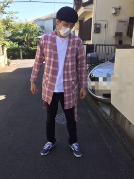 カフェ　さん（メンズ・188cm）の秋コーディネート