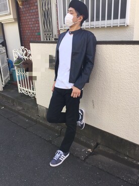 「Burner（バーナー）のアイテム（ジャケット/アウター）」を使った、カフェ　さん（メンズ・188cm）の秋コーディネート