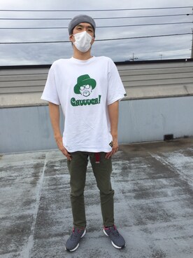 カフェ　さん（メンズ・188cm）の秋コーディネート