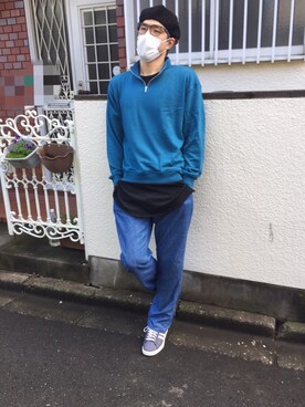 カフェ　さん（メンズ・188cm）の秋コーディネート