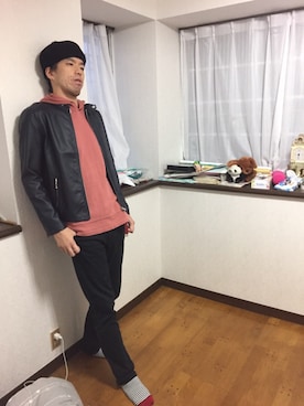 「Burner（バーナー）のアイテム（ジャケット/アウター）」を使った、カフェ　さん（メンズ・188cm）の秋コーディネート
