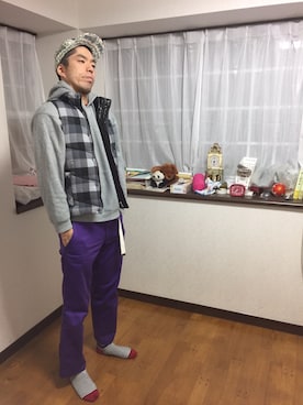 「パンツスタイル」｜カフェ　さん（メンズ・188cm・30代）の秋コーディネート