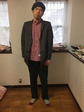 「DIVERSION（ディバーション）のアイテム」を使った、カフェ　さん（メンズ・188cm）の秋コーディネート