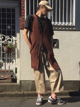 カフェ　さん（メンズ・188cm）の春コーディネート