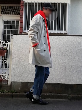 「CASPER JOHN AIVER（キャスパージョンアイバー）のアイテム（ジャケット/アウター）」を使った、カフェ　さん（メンズ・188cm）の春コーディネート