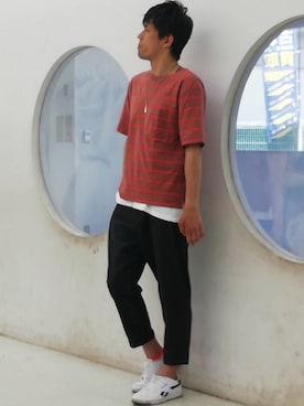 「CIAOPANIC TYPY（チャオパニックティピー）のアイテム」を使った、カフェ　さん（メンズ・188cm）の春コーディネート