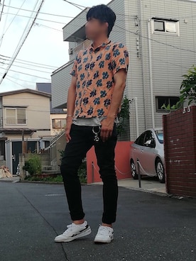 「FUJIROCKEEN」｜「アイテム（財布/小物）」を使った、カフェ　さん（メンズ・188cm）の夏コーディネート